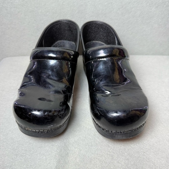 Dansko Women Professional Leather Clogs Black Dark Purple size EU 41/ US 10.5-11 - Picture 4 of 16